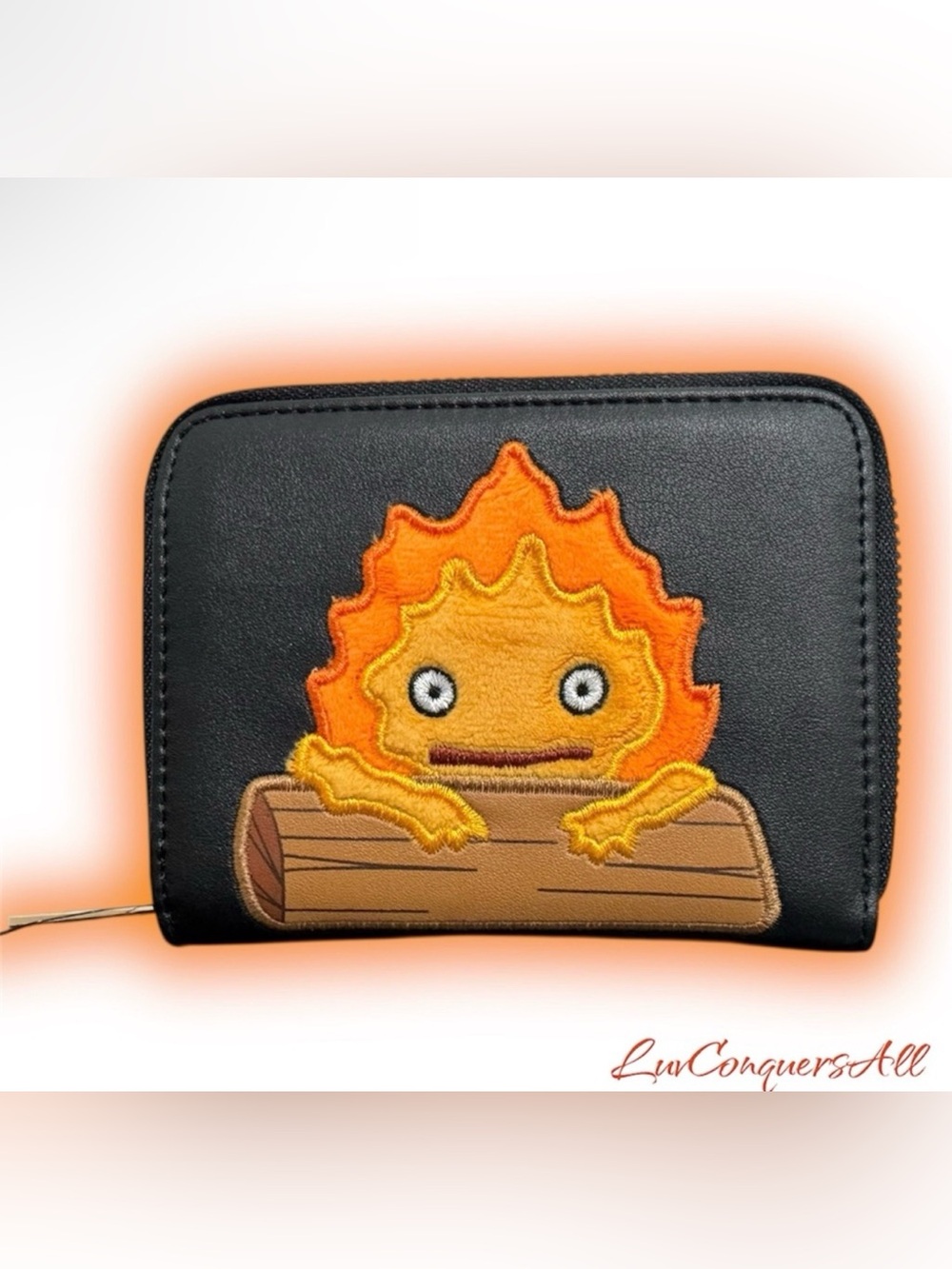 Studio Ghibli Howl's Moving Castle Calcifer Fuzzy Mini Wallet
